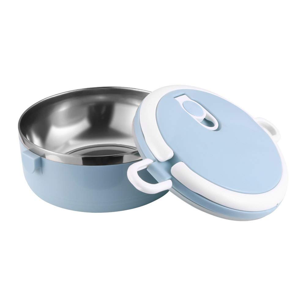Bento Box 700ml Przenośny Lunch Izolowany Pojemnik do Przechowywania Żywności Ze Stali Nierdzewnej Foodbox z L(Blue)