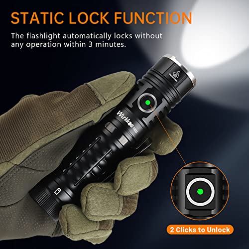 Image of Wurkkos TS22 Super Bright Flashlight,4500 High Lumens Rechargeable LED Flashlight,Thoughtful Static Lock&Reverse Charging Function,IP68 Waterproof, Magnetic Design for Repairing Camping Dog Walking