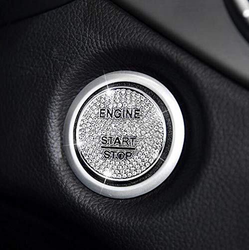 H World Shopping Decorative Decals Bling Crystal Diamond Ignition 36mm Push Start Button for MercedesBenz GLC X253 C253 2015-2019
