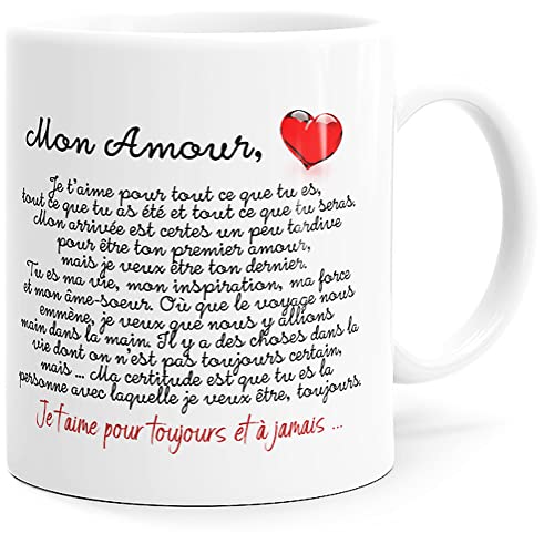 Mug Amour Tirade Idée Cadeau Original Femme Homme Tasse Message drôle Humour Déclaration pour Ami Couple Amoureux Collègue Mari Fiancé Copain Copine pour...