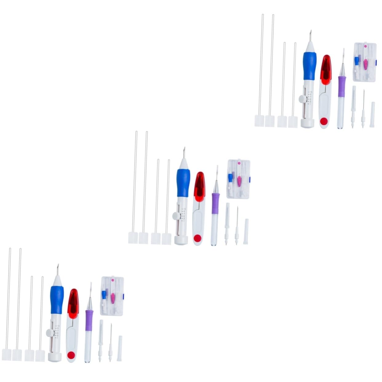 HOMSFOU Punch Needle Embroidery Pen Kit Versatile Hand Craft Tool for Creating Unique Textile Art for Knitting Sewing and Personal