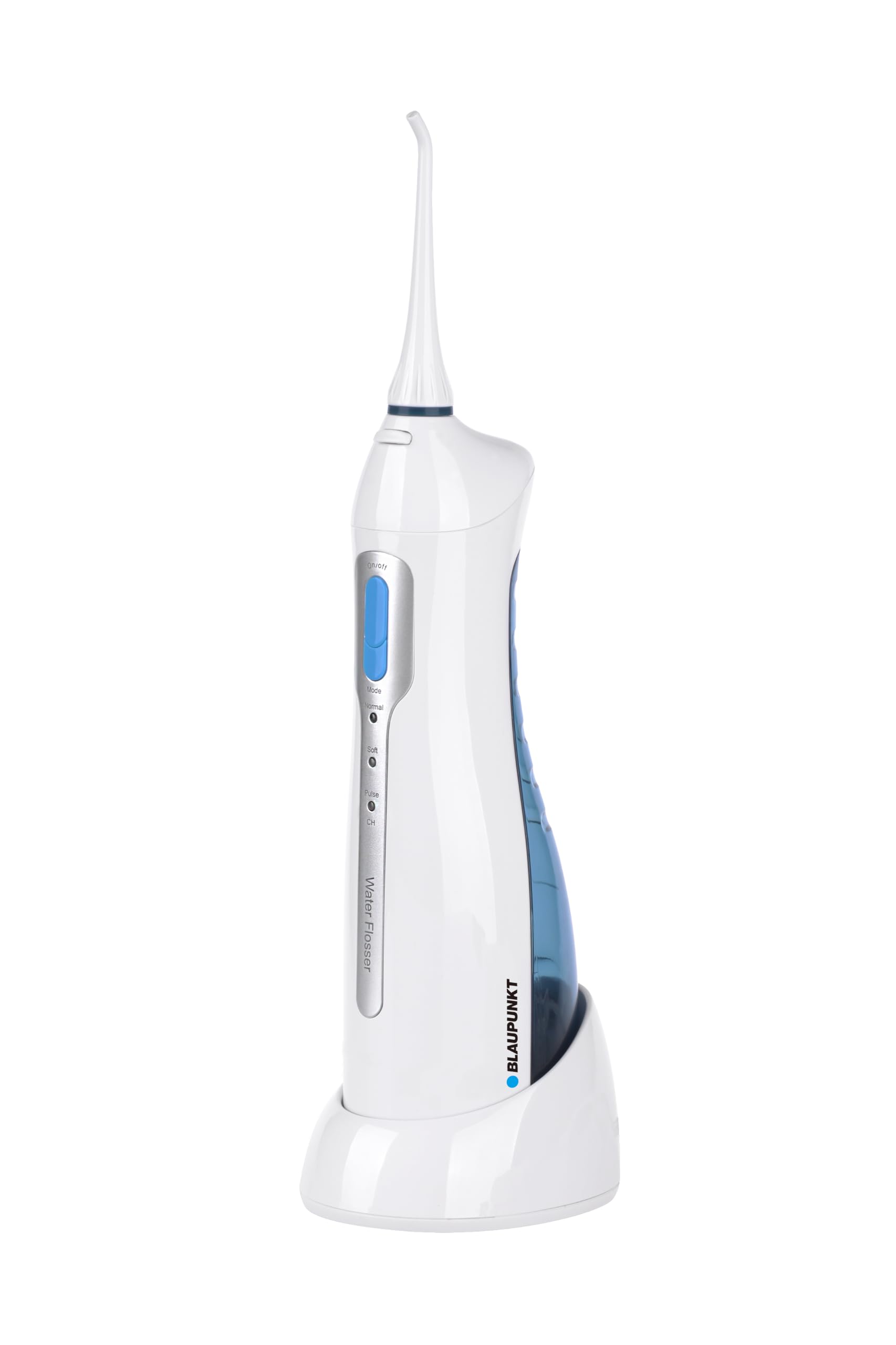 BLAUPUNKT – Kabellose Munddusche – für die Zahn- und Mundpflege, mit 3 Modi, 40–90 PSI Wasserdruck, bis zu 1400 Impulsen/Min., 150 ml Wassertank, 2-Min.-Timer und 2 Düsen - DIR501