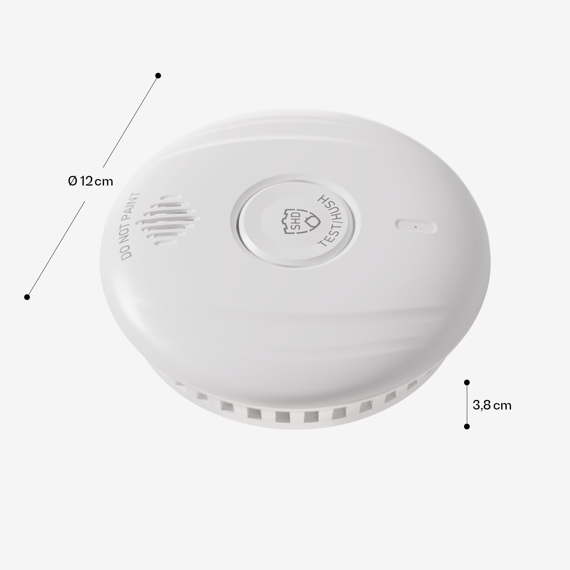 SHD OneConcept Detectores de Humo para Casa, 6X Alarmas de Incendio de Respuesta Rápida para Oficinas y Cocina, Detectores Humo con Sensor Óptico con Función de Prueba, Mini Detectores a Batería