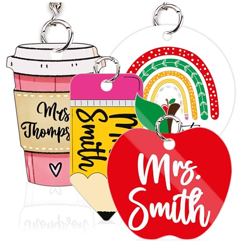 Teacher Appreciation Personalized Pencil Keychain – Custom Name Gift for Educators, Mentors, Tutors – End-of-Year, Back to School, Graduation, Teacher’s Day, Holiday Classroom Gifts