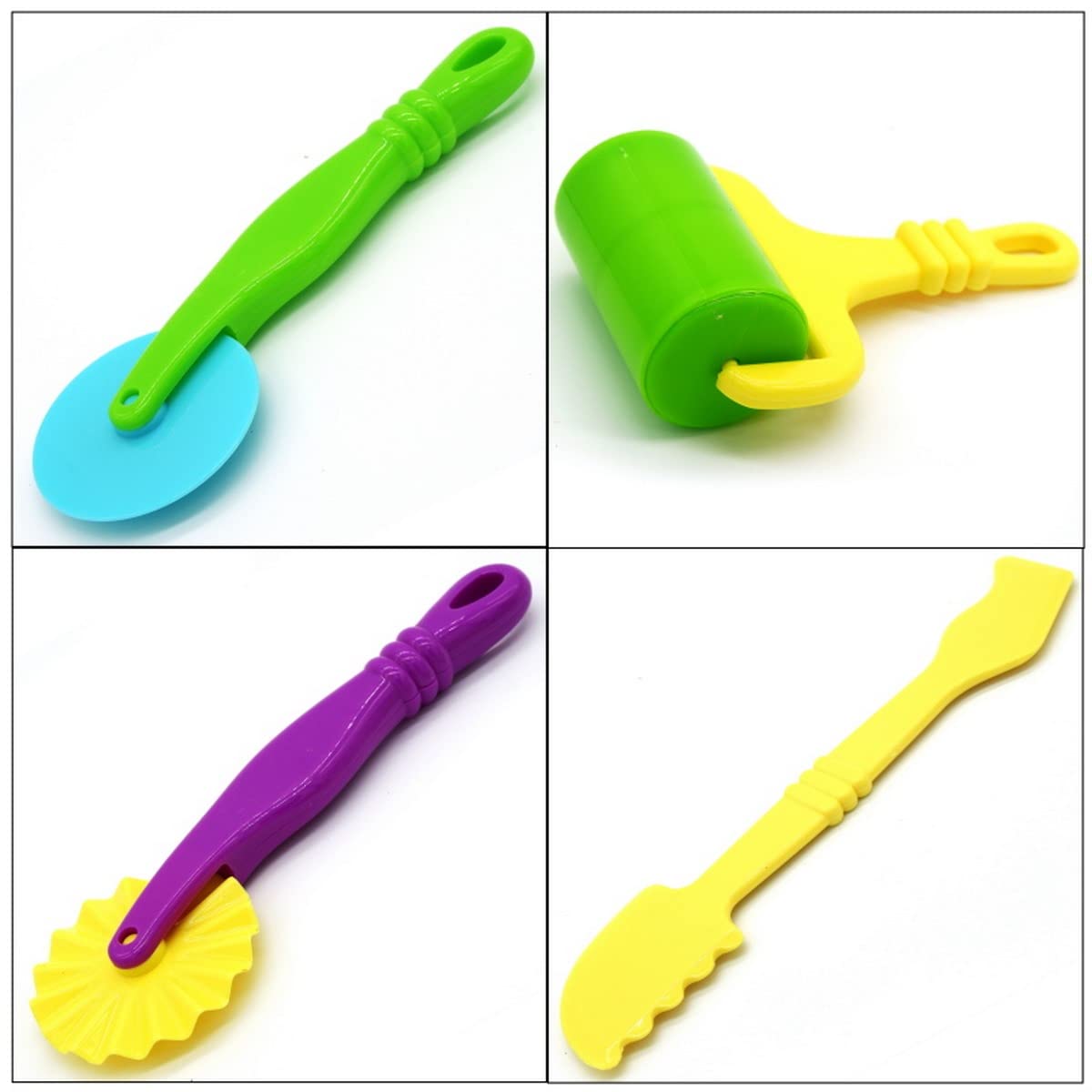 Aadya Crafts Art Tools Set for Kids, Plastic, Multicolour, Includes Rollers, Cutters and Sculpting Tools, 6 Piece, CN-001