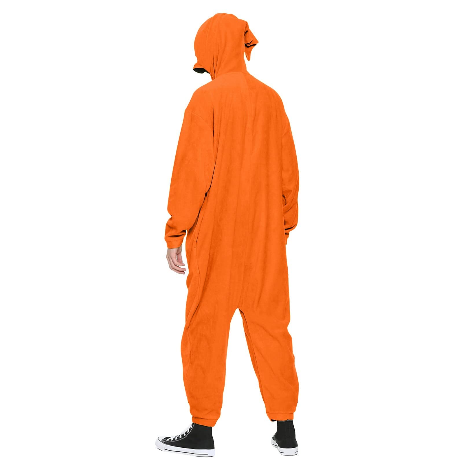 Combinaison pyjama à capuche pour homme avec fermeture éclair et jupe-culotte
