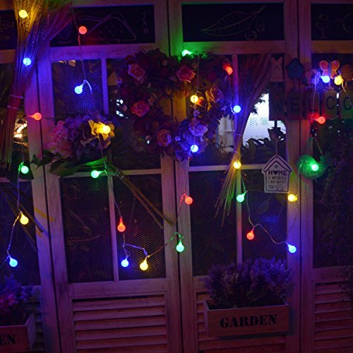 (Multi-color) - Globe String Light, Dailyart multi-color 40 LED Starry Light Fairy Light para jardim