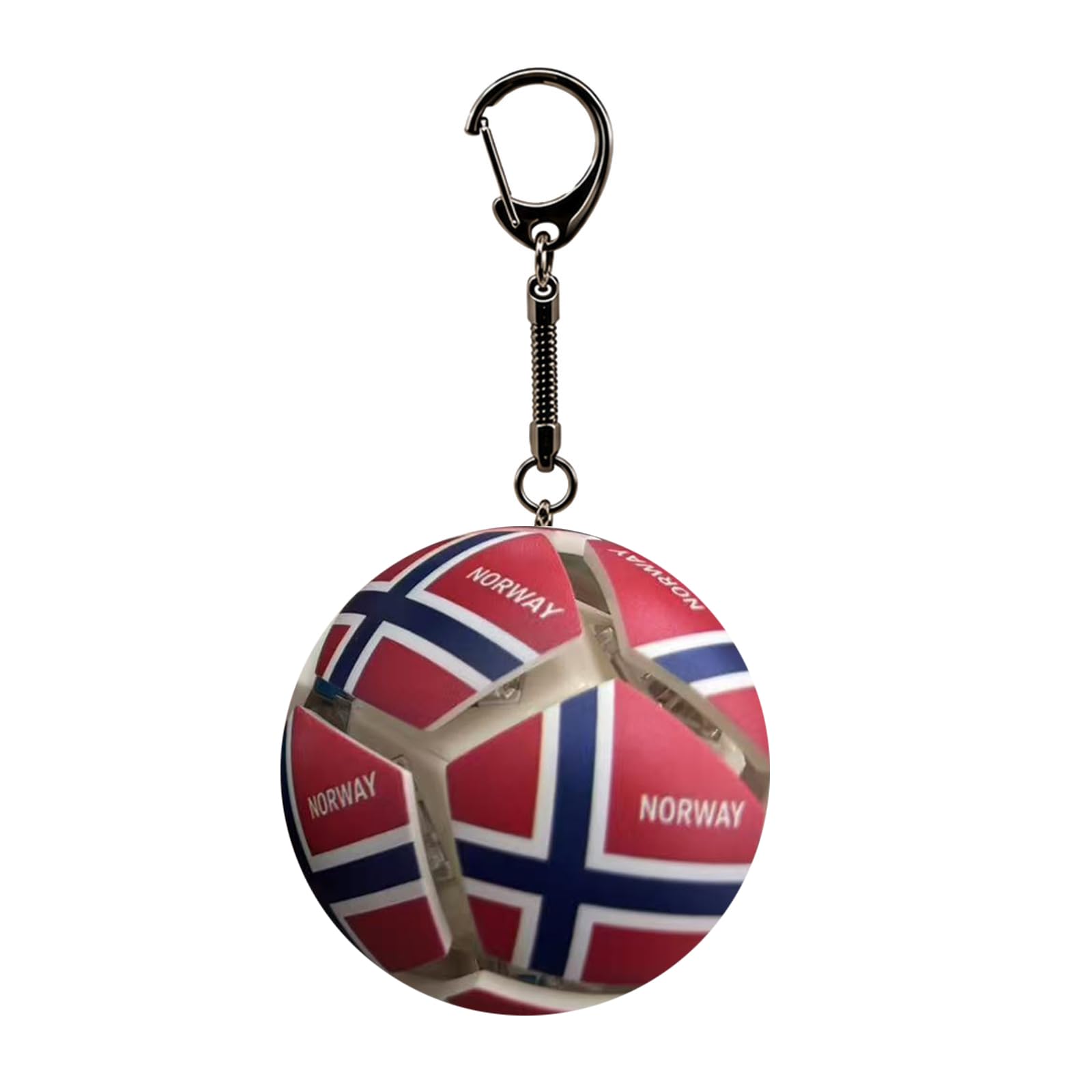 2026 Interactive Light & Sound Soccer Ball Fidget Keychain, Country Flag Printed Stress Relief Football Toy, Press-Activated Anti-Anxiety Toy for Office, School and Travel