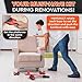 Furniture Lifter Tool & Furniture Moving Sliders Set 360° Rotating Wheels Up to 220 lbs, Refrigerator Movers Sliders with Smooth Glide, Non-Scratch Design for Hardwood Floors, Home & Office Appliances