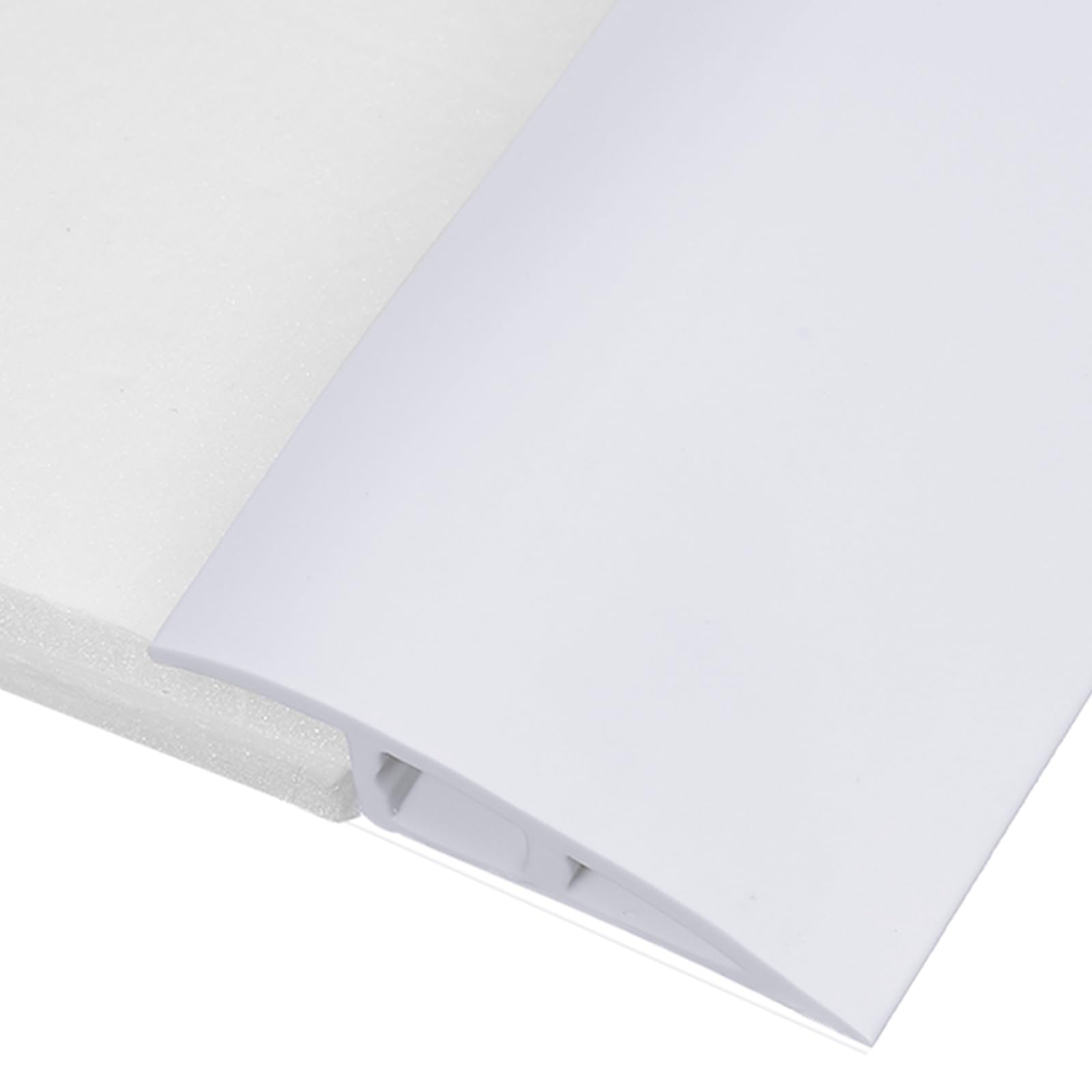 sourcing map Floor Transition Strip 6.5ft Self-Adhesive Flooring Edge Trim Strip for Uneven Floors Gaps from 1/4" to 3/8", White โ image 1