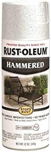 Rust-Oleum 248072 Pintura en aerosol con efecto martillado para prevención del óxido, 12 oz (340 g), color blanco
