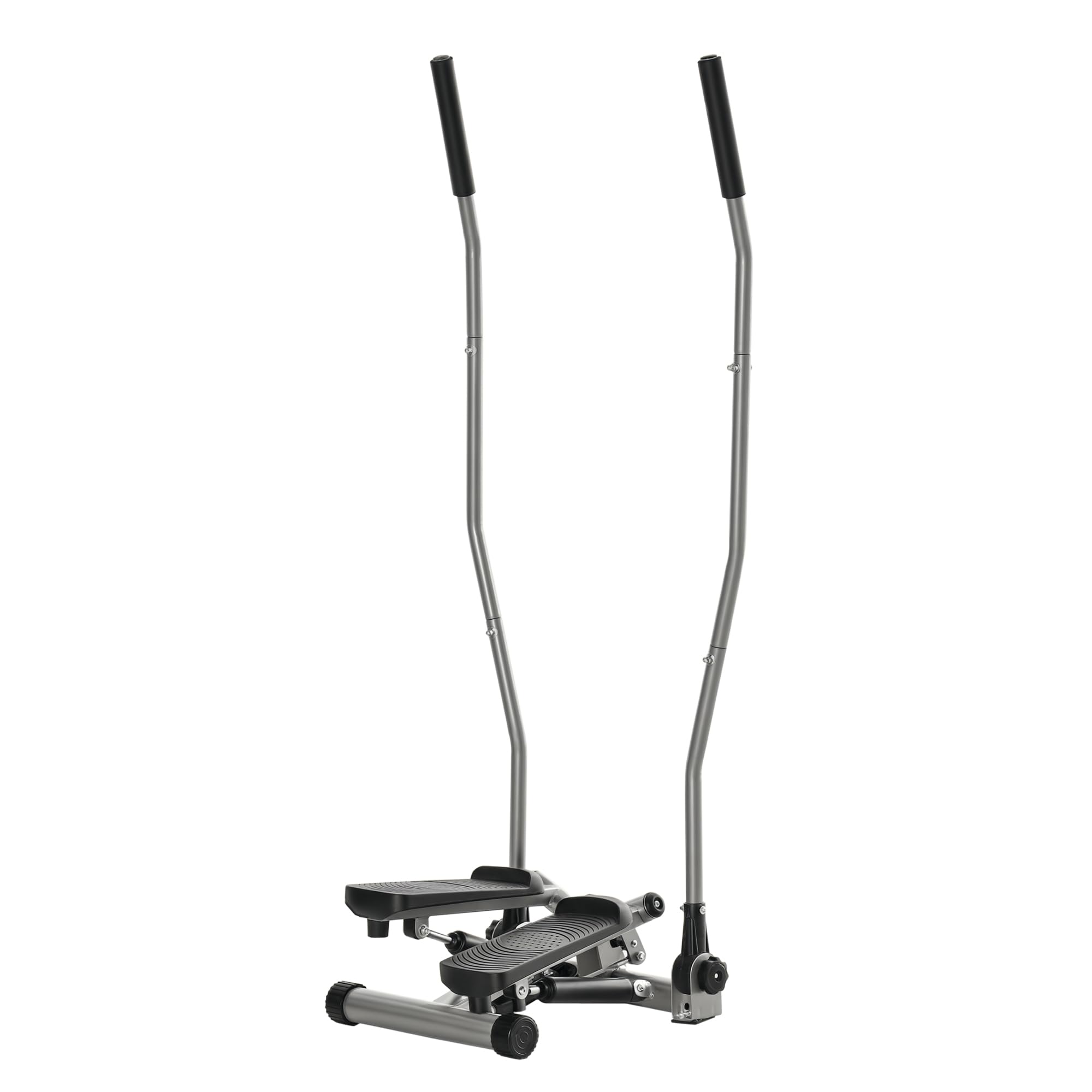 HOMCOM Stepper Fitness con Maniglia, Stepper con Monitor LCD per Allenamento a Casa e Palestra