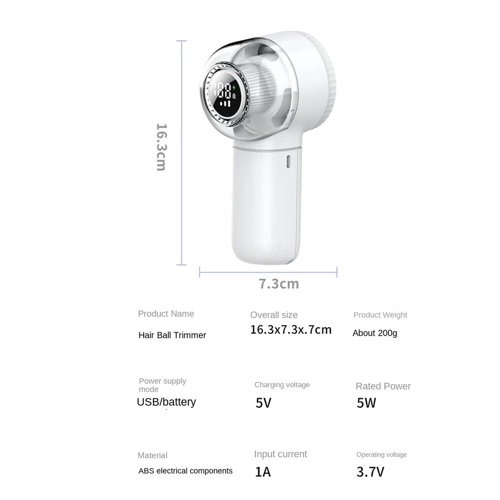 quitapelusas Afeitadora de Tela Recargable de 1200mAh, eliminador de Pelusas, Pelusas, eliminación de carretes, máquina cortadora de Bolas de Pelo for Ropa, suéter quitapelusas de Ropa