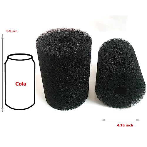 Image of 4 Pack Foam Filter Sponges for Canister Filters for Aquaclear 70 /110 Filters X-Large Overflow Filter Box Intake Round Pre-Filter 5.91 inch x 4.13 inch