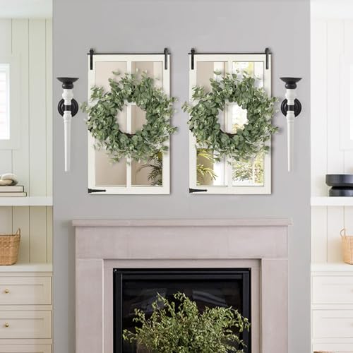 Farmhousewalldecormirrorwhitebarndoorwoodwindowframepanelmirrorforlivingroombedroomhomeoffice Urban Country Home Decor Farmhouse wall decor mirror white barn door wood window frame panel mirror for living room bedroom home office urban country home decor