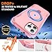 CHAOFEnG Designed for iPhone 13 Pro Case with Magnetic Stand [Military Drop Protection][Compatible with Magnet] Shockproof 13 Pro Phone Case with Ring Holder, Pink