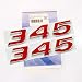 Yoaoo® 2x Red OEM 345 Emblem Badges Alloy 3d Logo for HEMI Dodge Challenger Chrysle 300c (2Red)