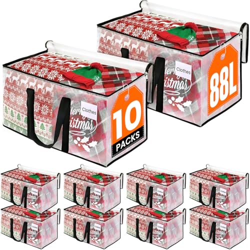 Image of RoomHacks Clear Moving Bags Heavy Duty Extra Large, Moving Supplies with Sturdy Handle and Durable Zipper, Storage Bags for Moving Essential, Packing Bags Alternative to Moving Box (10 Packs, Clear)