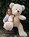 XXL Teddybär Plüsch Kuschel Stoff Plüsch Riesen Teddy Bär Groß Geschenkidee 160cm [Beige]