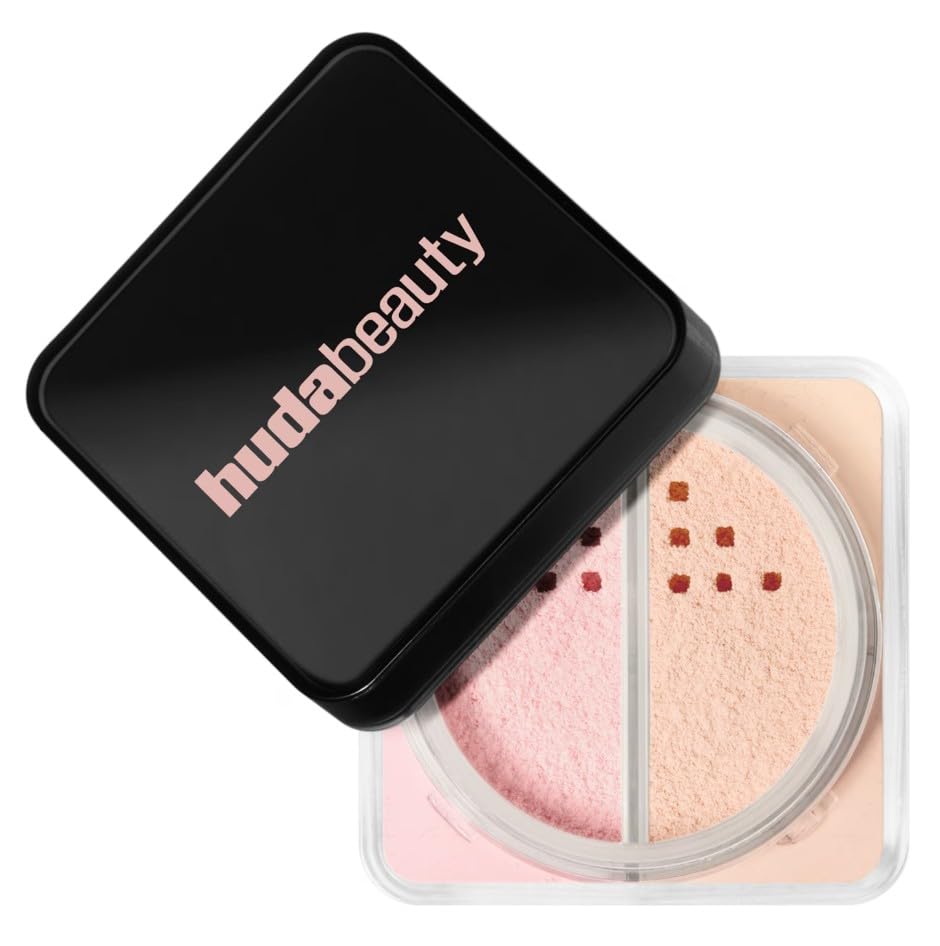 HUDA BEAUTY Original | EASY BAKE | Loose Powder DUO - Polvo Suelto Fijador | 2 x 6.5 gramos | by BELLA | 2 X 6.5 g (Paquete de 1)) (CHERRY PEACH)