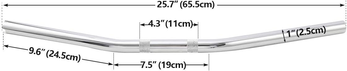 for Sportster Drag Bar 1 inch Handlebar Fit for Harley Davidson Sportster XL Softail Dyna Road King FLHR Chrome