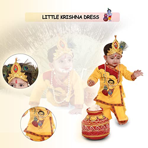Image of Raj Fancy Dresses Radha and Krishna Brocade Fabric Janmashtami Mythological Character Costume