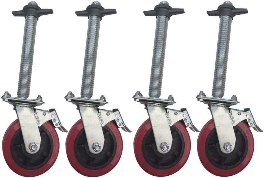 150mm Caster Wheel Scaffolding Wheels M35 Threaded Stem Casters Heavy