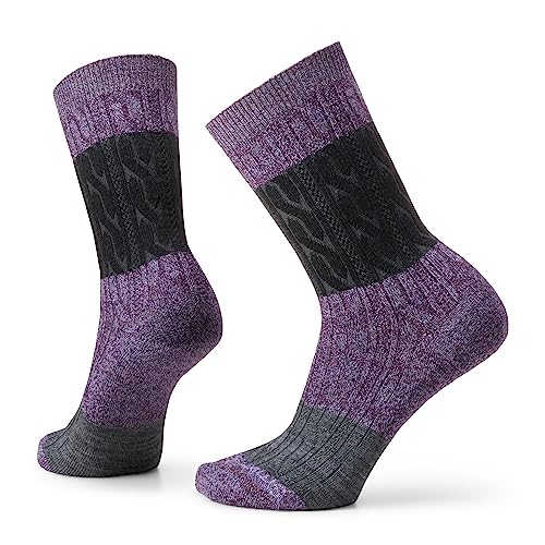 Image of Smartwool Womens Everyday Color Block Cable Crew Socks