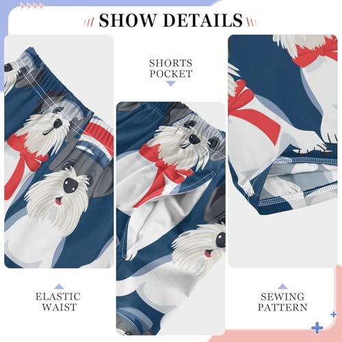 ZZXXB Sailor Terrier Dog Boys Long Pants Soft Trousers Elastic Waist Kids Lounge Bottoms with Pockets S-XL4