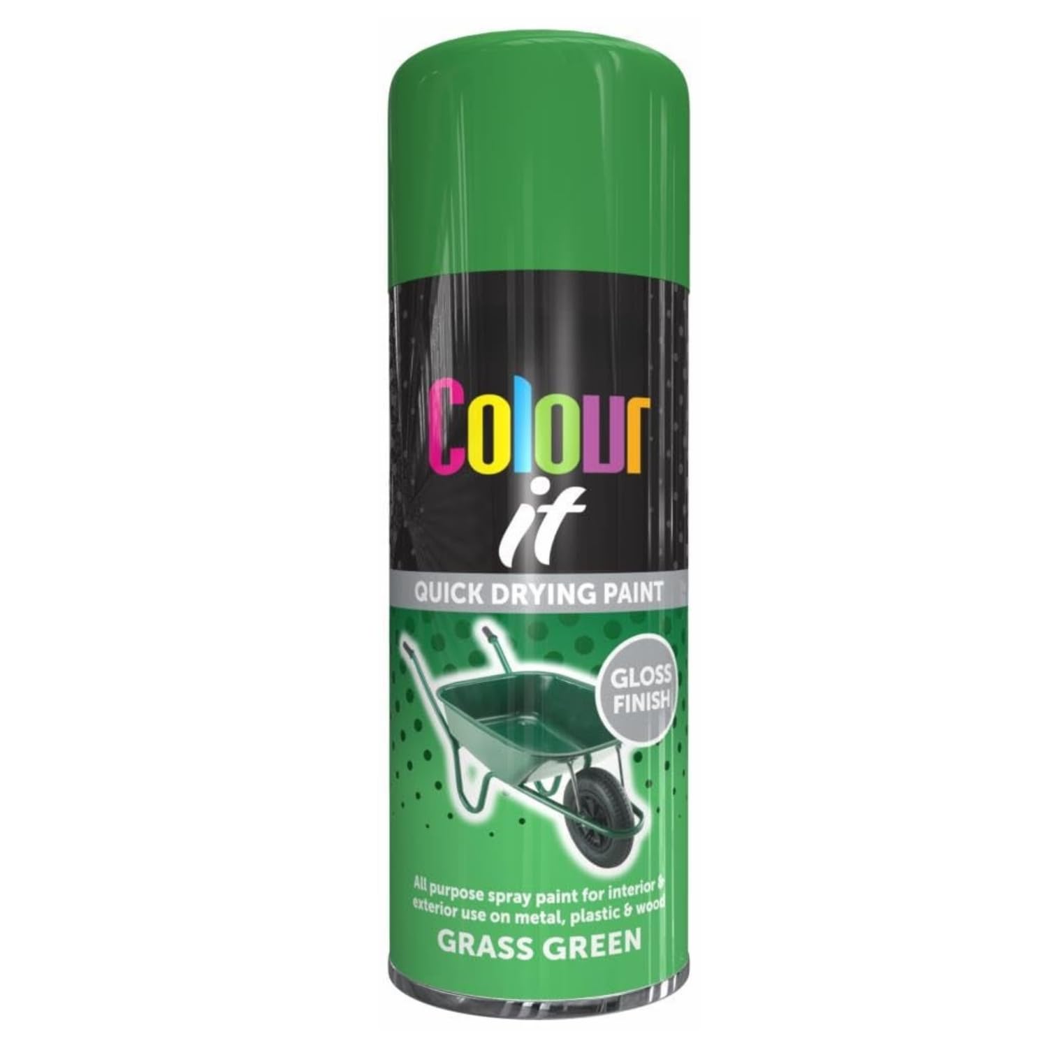 Inspired Essentials Grass Green - All Purpose Aerosol Spray Paint 250Ml Quick Drying Spray, Fast Dry And Excellent Coverage For Metal, Wood, Plastic And More (1, )