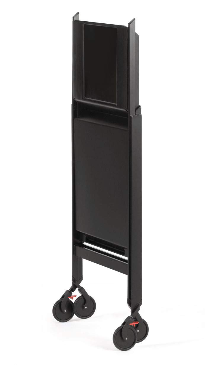 Alessi Plico RS11 B - Carrello Pieghevole Portavivande Multi-uso, Acciaio Colorato con Resina Epossidica, Nero