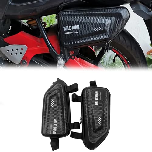 Alforja lateral impermeable de carcasa rígida para motocicleta, modelo triangular, color negro, compatible con BMW S1000XR, S1000RR, S1000R, F900XR y F900R