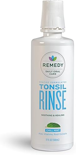 Remedy - Enjuague bucal natural y enjuague de amígdalas, tratamiento removedor de piedras amígdalas, alivia y cura las amígdalas, aloe vera,