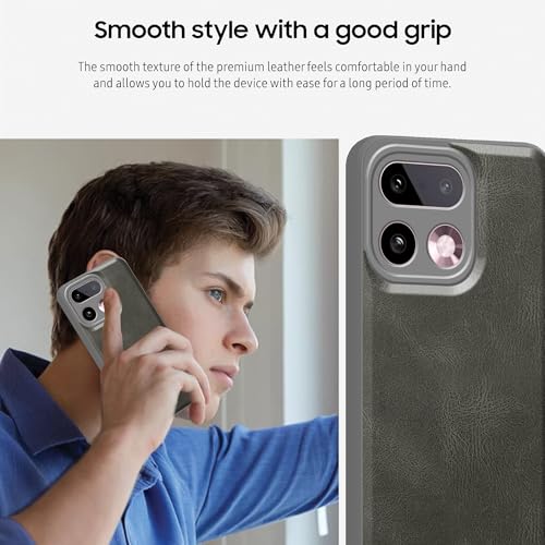 Image of amazon basics Back Cover for Realme 16 Pro Plus 5G | Ultra Slim Soft Rubberised Case | Oil Feel Soft Leather Back | Camera Protection - Gray