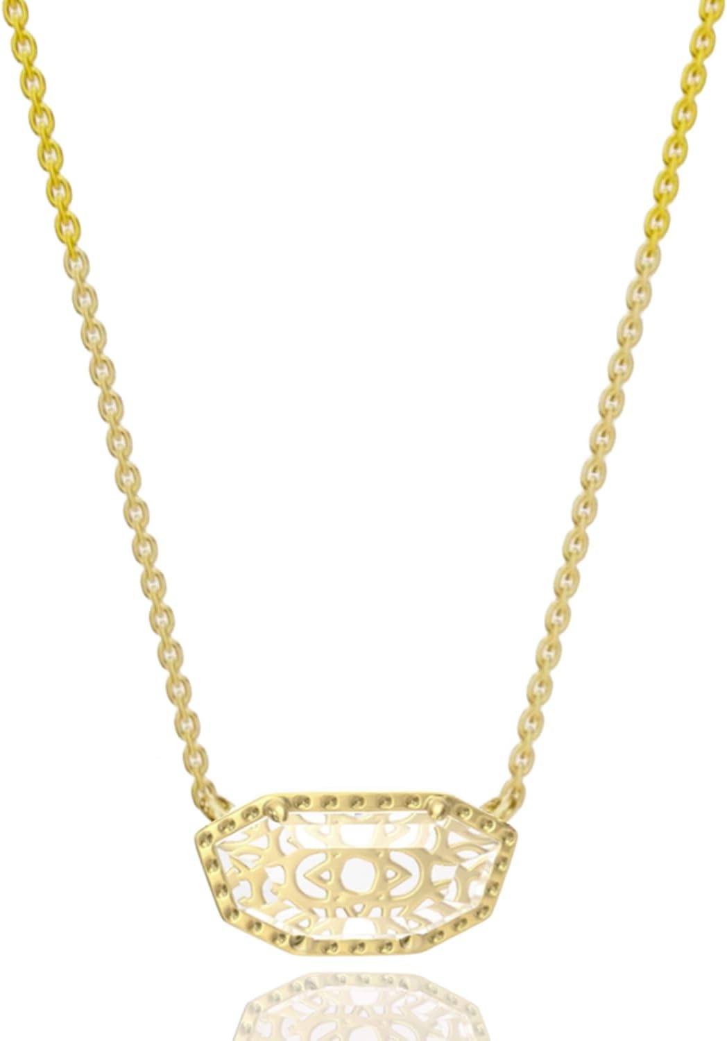 Gold Pendant Necklaces for Women, Dainty 14K Gold Plated Pendant Necklace Long Fashion Jewelry Gifts for Mother's Day Christmas Anniversary Birthday Wedding Prom