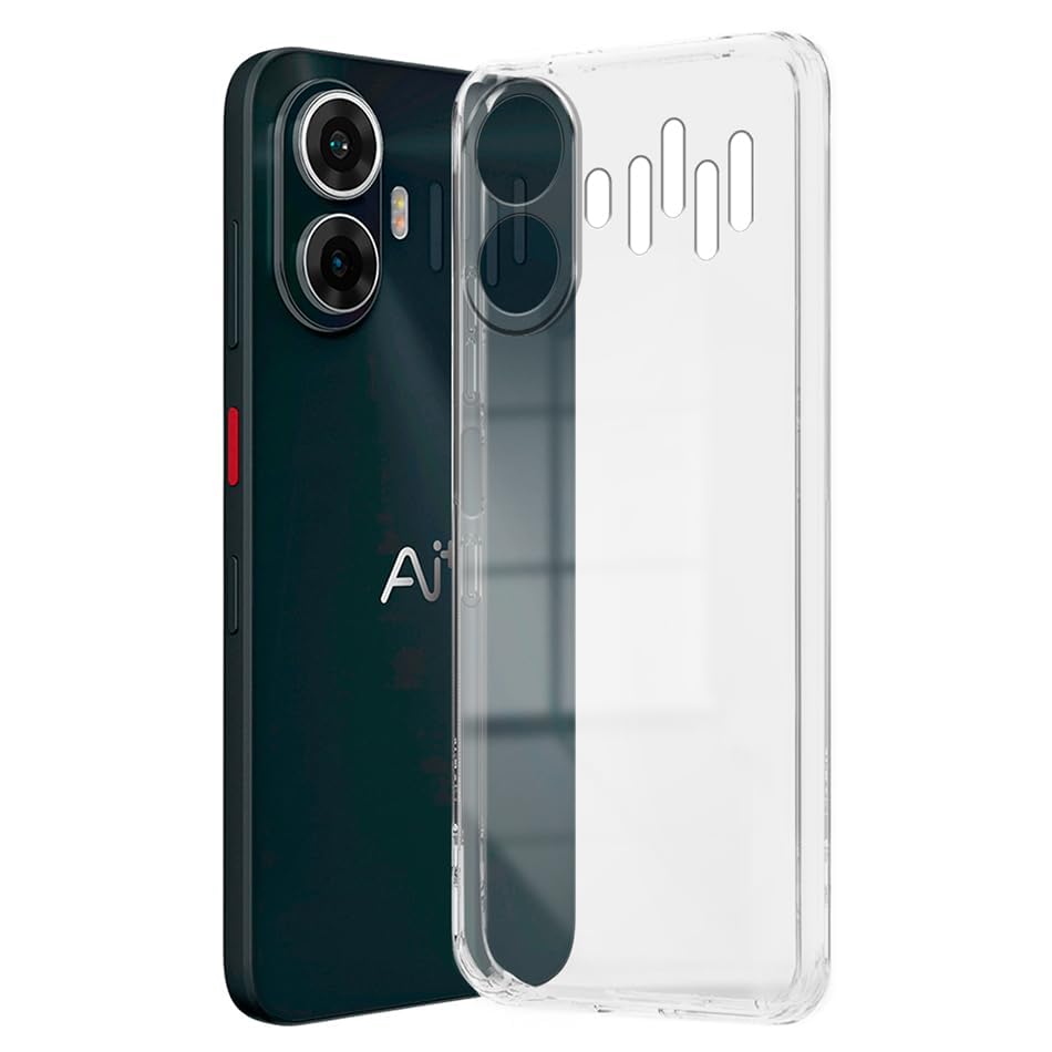 Image of COVERBLACK Back Cover Compatible for Ai Plus Nova 2 Pro 5G | Flexible Rubber Anti-Yellow Soft Case - Transparent