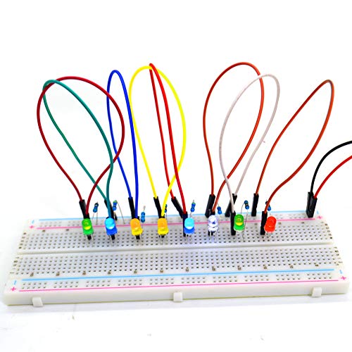 500 Pcs 5mm LED Light Emitting Diode Assortment Kit,Low Voltage Diffused Diode for DIY PCB Circuit,Indicator Lights