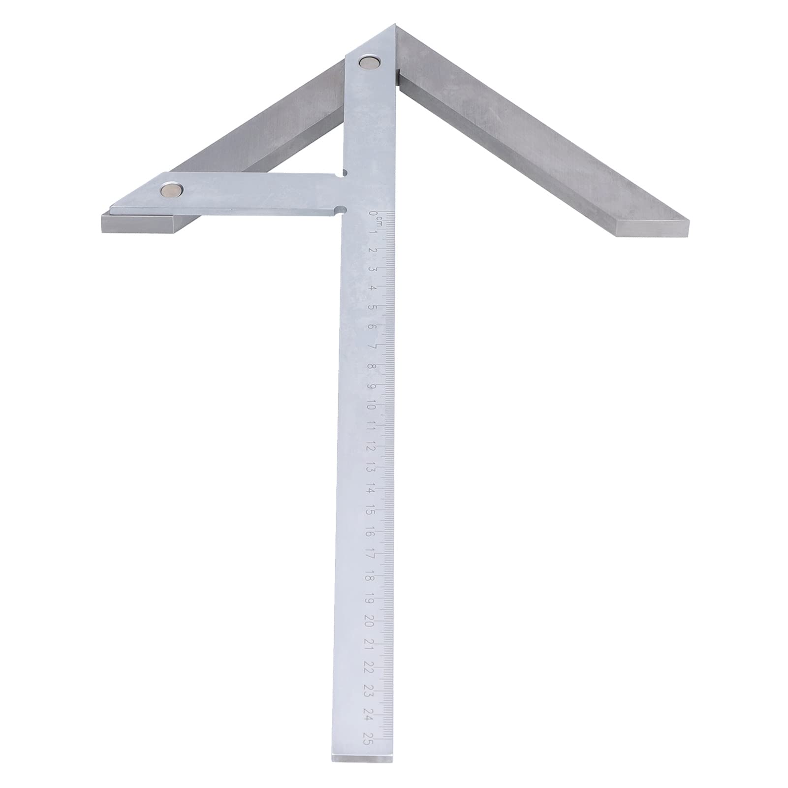 High Accuracy Center Angle Finder, Stainless Steel Center Gauge Ruler for Hardware Processing and Angle Marking, Clear Engraved Scale, Sturdy and Abrasion Resistant