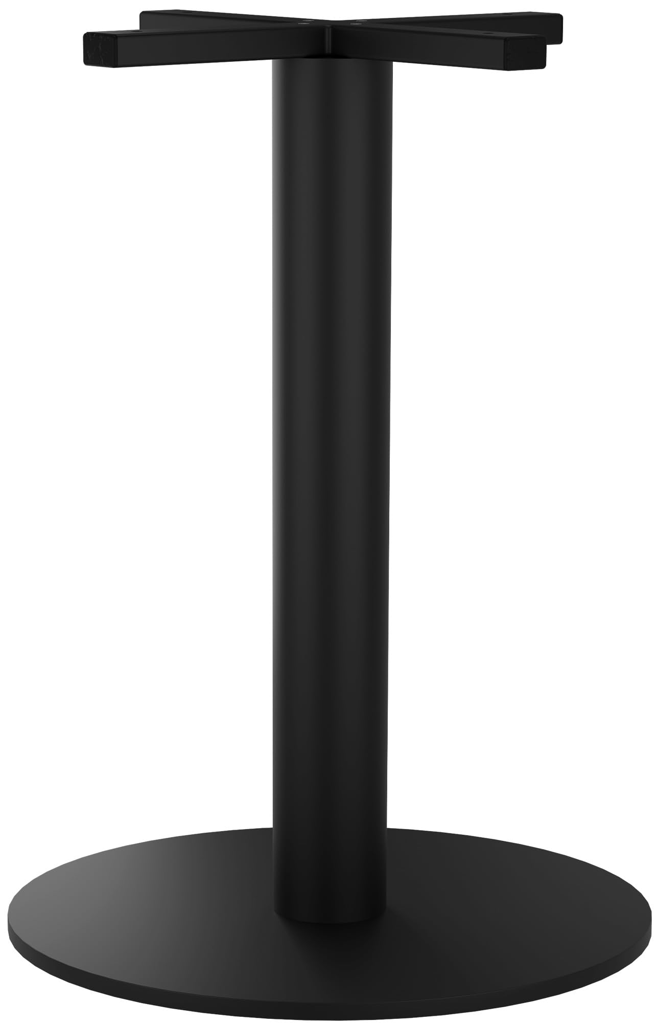 CLP Base del tavolo in metallo nero, gambe del tavolo Marudi in acciaio verniciato a polvere, robusta base del tavolo per interni ed esterni, Colore:nero, Forma:rotondo
