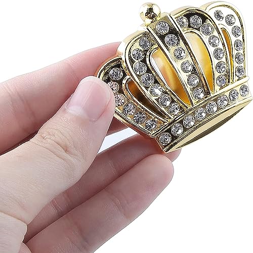 Image of VRT 3D Chrome Emblem Automotive Car, Bike Badges Logo Self Adhesive Sticker (King, Gold)