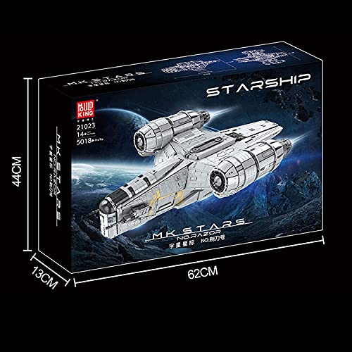 RcBrick 5018 Teile Raumschiff Modell, MK21023 Weltraumzerstörer Modellbausteine, Groß Sci-Fi Super Star Raumschiff MOC… – Bild 6