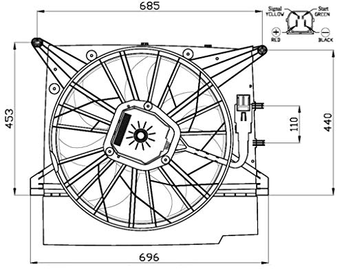 NRF Ventilateur, refroidissement du moteur 47461