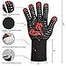 Grilling Gloves 1472℉ Extreme Heat Resistant, Grill BBQ Gloves for Men, Silicone Non-Slip Kitchen Oven Mitts, Hot Cooking Oven Gloves for Grilling, Frying, Baking, Welding, Fireplace, 14 Inch