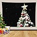 Bishilin Wandteppich Jugendzimmer Weihnachtsbaum mit Sterne und Kugeln Tapisserie Psychedelisch 300x260CM, Tapisserie Vorhang Wandbehang Wandteppiche