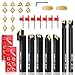 Lathe Turning Tool Set, 16mm Shank Metal Lathe 7Pcs Lathe Tools for Grooving, Threading, and Semi-Finishing - Includes 2 Box Carbide Inserts (16mm)
