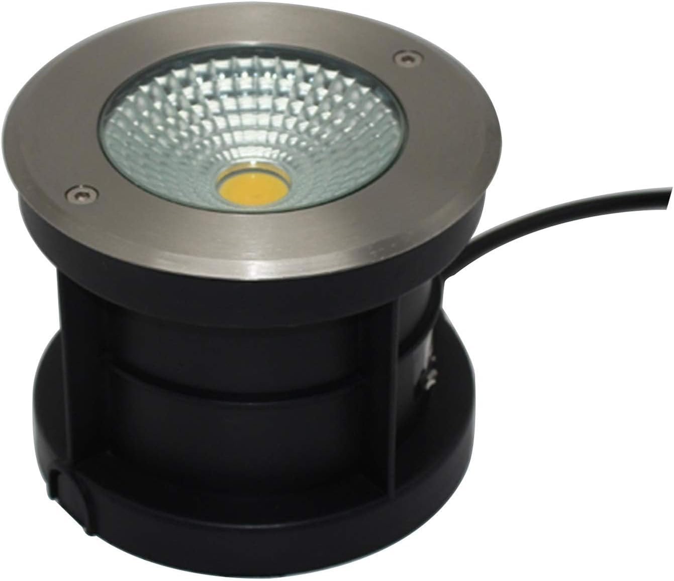 DARZYS Buried Light, Ground Lights Outdoor, Recessed Floor Lamp, Recessed Ground Corner Light, Warm White Light COB, Outdoor Underground Lights(10W)