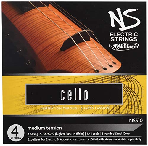 D'Addario NS Electric Cello String Set, 4/4 Scale, Medium Tension