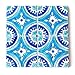 DŸARI Decorative Ceramic Tiles – Hand Painted Indoor & Outdoor Floor Tiles – Spanish Artisan Tile Top Kitchen – Mediterranean Decorative Tiles 4” × 4” – Durable Colorful Floor Tiles – 140 g (Eau V 5)