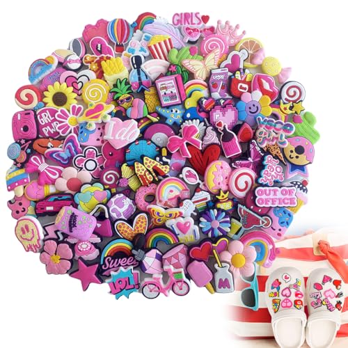 HAMKU 50Pcs Adornos Zapatos,Pin Crocs,Pins Para Crocs,Decoración Zapatos Zuecos,Shoe Charms,Pins Decorativos,Para Regalos De Niños Fiesta Cumpleaños