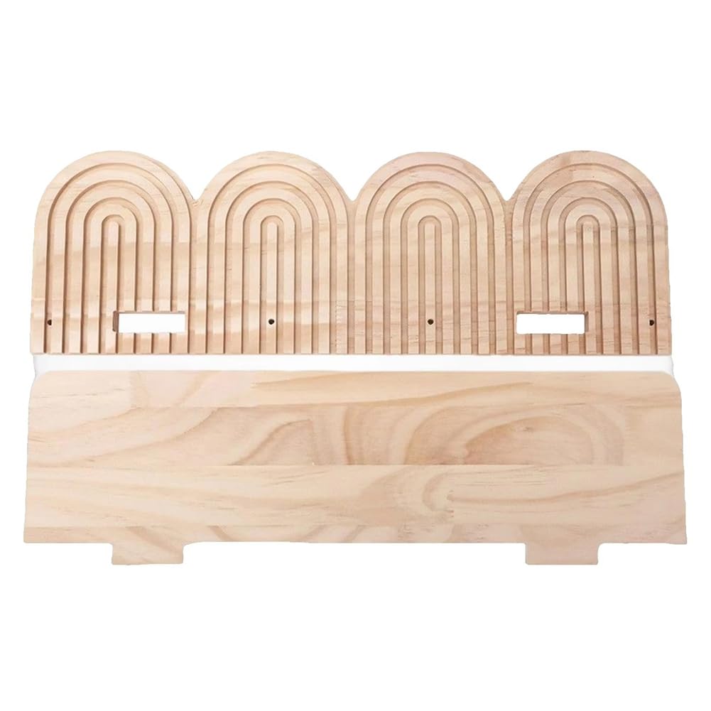 Tuidzljd Wooden Boho Floating Shelves Bohemian Style Bookshelf Storage Shelf for Farmhouse for Bathroom Bedroom Nursery